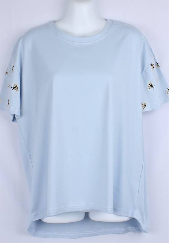 Alice & Lily embroidered T- Shirt bees blue STYLE : AL/TS-BEES/BLU